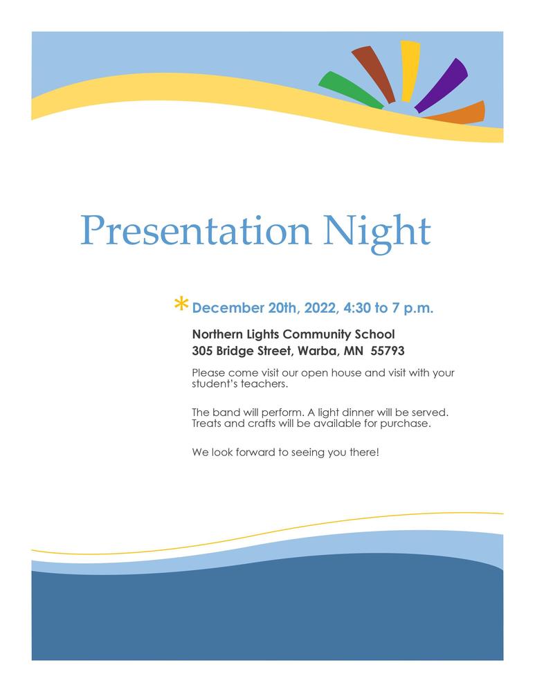 Presentation Night Flyer