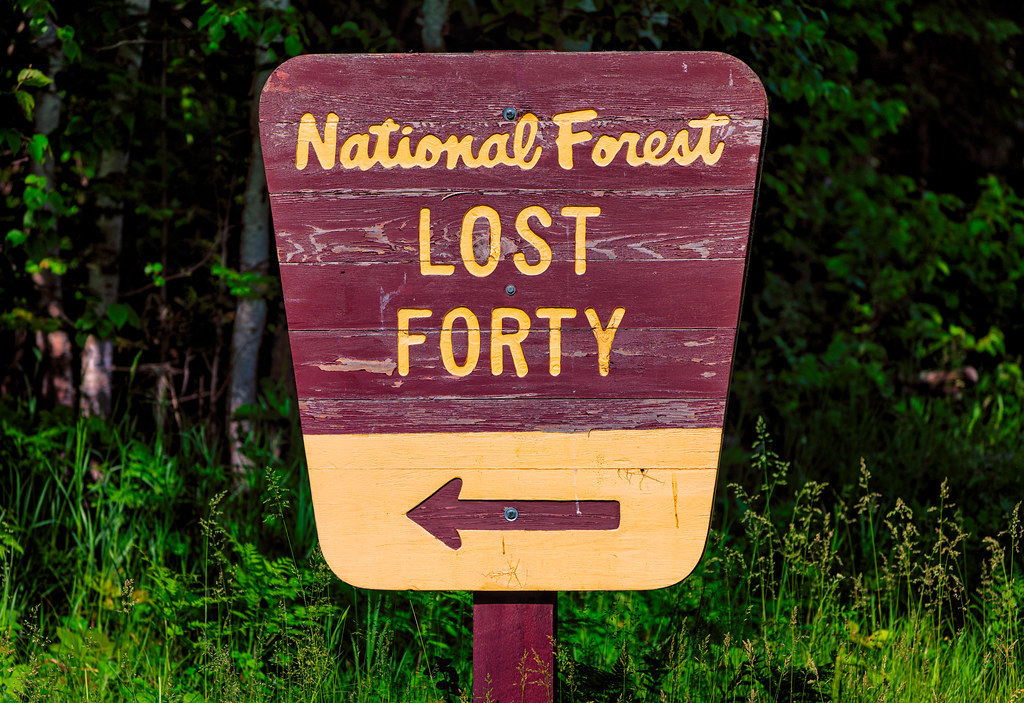 Lost Forty sign